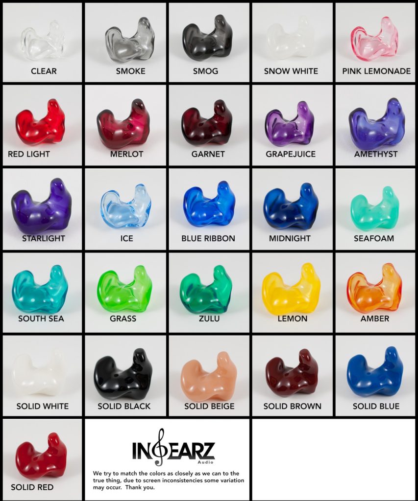 inearz Standard colors